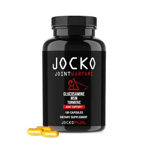 Jocko Fuel Joint Support Supplement - Glucosamine MSM for Joint Pain, Mobility, & Flexibility w/Turmeric & Boswellia (180 Capsules)