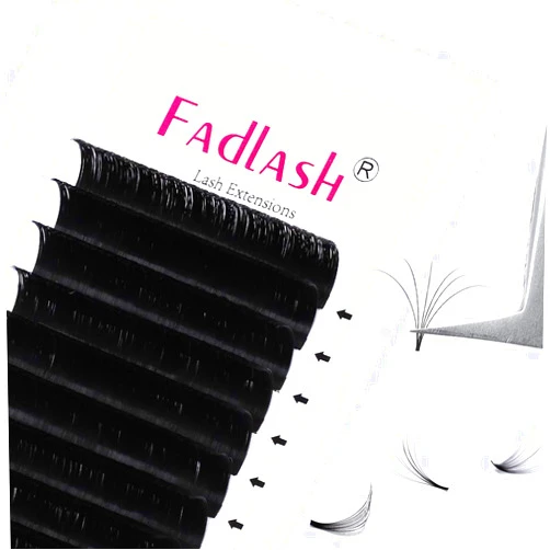 FADLASH Lash Extensions 8-20mm Length FADLASH Easy Fan Lashes Volume Eyelash Extension C D Curl 0.07 Thickness Self Fanning Eyelash Extensions Supplies (0.07-C, 10mm)