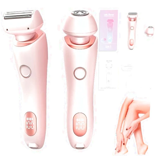 Generic Livora Electric Shaver,Three Digital Displays,Elegance Portable Electric Shaver,Wet Dry Separation,Painless Hair Removal Device for Household Use,Suitable for Women (Pink)