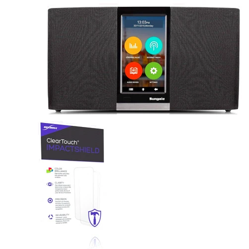 BoxWave Screen Protector Compatible with Sungale Internet Streaming Radio - ClearTouch ImpactShield (2-Pack), Impenetrable Screen Protector Flexible Film
