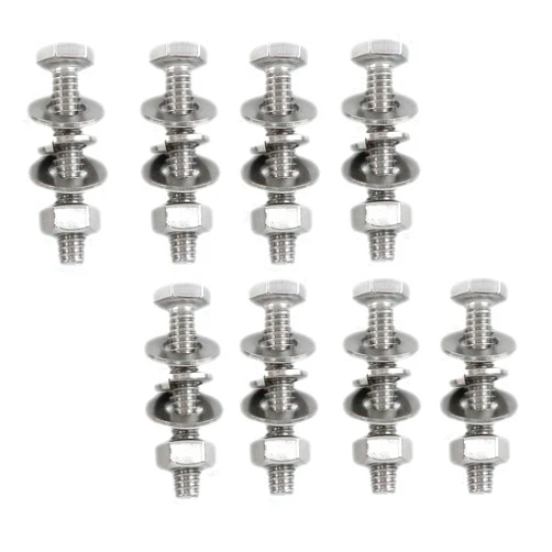 Meuey Lyot U-Channel Sign Post Bolt 304 Stainless Steel Sign Mounting Hardware Traffic Sign Hardware Accessories Sign Post Mounting Bolts and Nuts 8 PCS