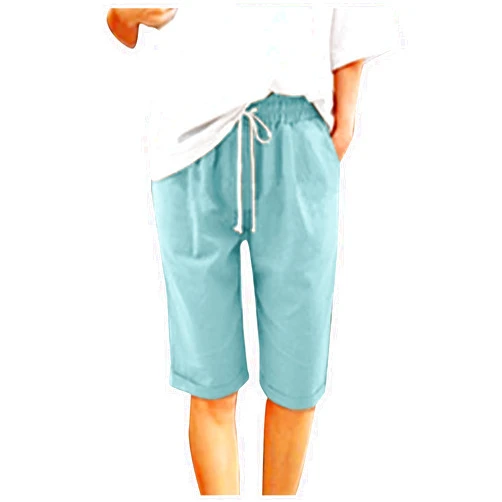 TARIENDY Loose Shorts for Women High Waisted Elastic Lounge Sweatpants Summer Workout Athletic Pants Linen Trouser Shorts