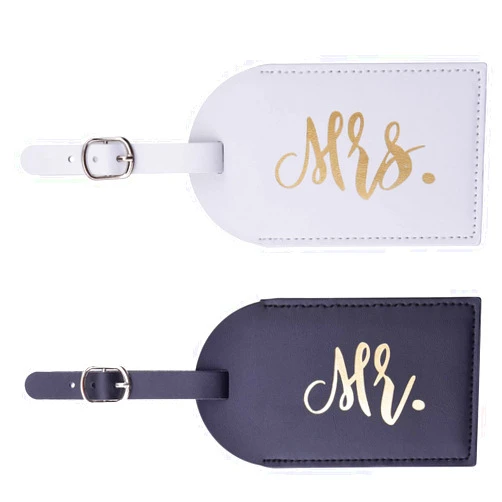CACASO Luggage Tags Mr and Mrs CACASO Leather Travel Tags for Luggage Bag Tags for Mr & Mrs Gifts Honeymoon Gifts Suitcase Tag Black and White