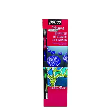 Pebeo Fantasy Prisme, Discovery Set of 6 Assorted 20 ml Bottles Discovery Set of 6 X 20 Ml 0.68 Fl Oz (Pack of 6)