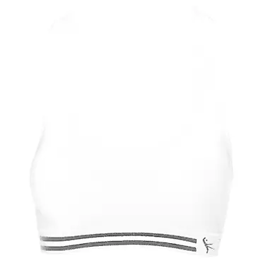 Llirre Sports Bras for Women High Impact Support Racerback Crop Tank Tops Workout Yoga Bra Wirefree Running Gym Underwear White Medium