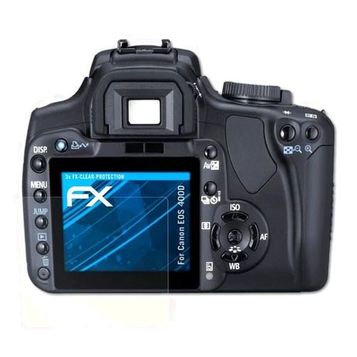AtFoliX Screen Protection Film compatible with Canon EOS 400D / Rebel XTi Screen Protector, ultra-clear FX Protective Film (3X)