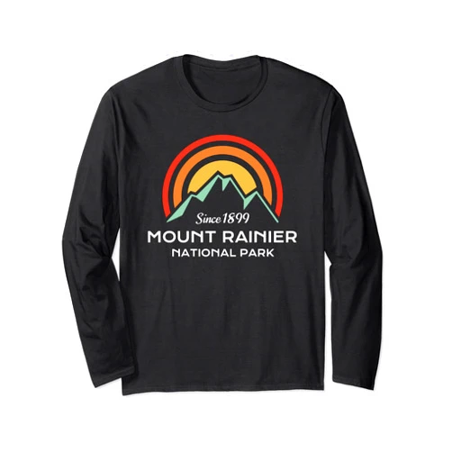 Mount Rainier Vintage Retro National Park Tshirts Mount Rainier National Park Retro T Shirt T-Shirt Tee Shirt