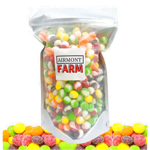 Airmont Farm Freeze Dried Candy Sour Skittles 1LB (16oz) Rainbow Candy - Ships In Box - Deliciously Crunchy, Intense Flavor, Lightweight Snack - Resealable Bag (Sour 1lb)