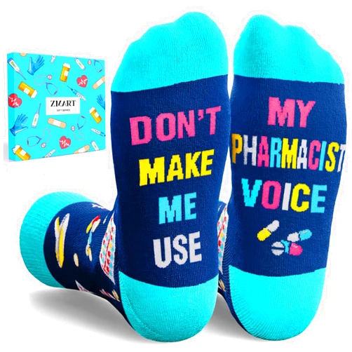 Zmart Pharmacist Gifts for Women Men - Pharmacy Technician Gifts, Pharmacy Gifts, Pharmacy Week Gifts, Pharmacy Pharmacist Socks