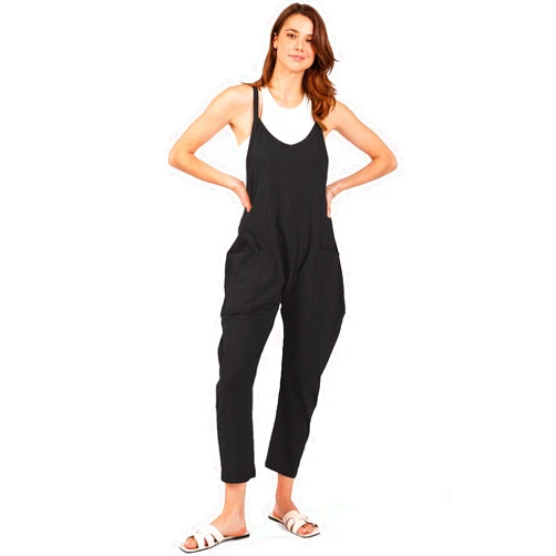 Lana Roux Womens Harem One Piece Wasabi Active Casual Jumpsuit