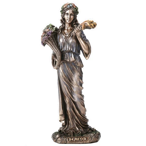 Veronese Design 5 7/8 Inch Demeter Greek Goddess of The Harvest Cold Cast Resin Statue Bronze Finish Sculpture