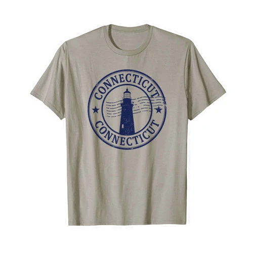 Vintage USA State Graphic Retro American Tees USA Vintage American Stamps US State Connecticut T-Shirt