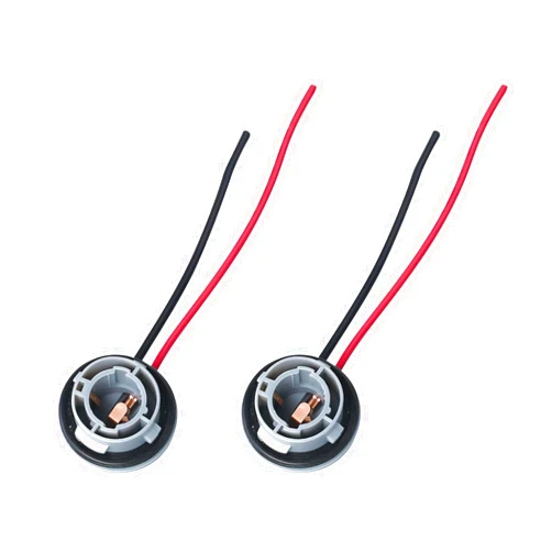 Flygun 2 PCS 1156 Waterproof Vehicle Turn Signal Light Plug Connector, Car LED Bulb Socket with Wiring Harness, Universal Durable Automotive Rear Brake Light Socket Holder for Truck SUV Car