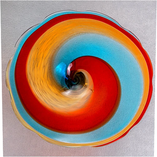 Zonsbin 1PC Modern Hand Blown Art Glass Wall Decor, Murano Glass Plate Wall Decor, Colored Accent for Kitchen, Living Room, Dining Room