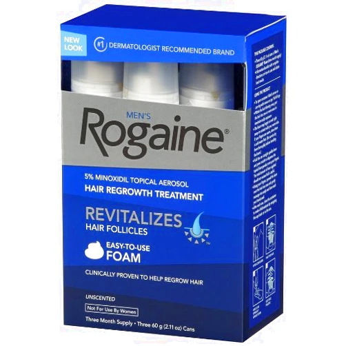 Rogaine Economy Pack for MenHair RegrowthTreatment , Easy-to-Use Foam, Jumbo Pkg 6 Month Supply (6 of the 2.11oz Cans)