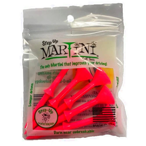 Martini Step-Up Golf Tees - Virtually Unbreakable - Pink