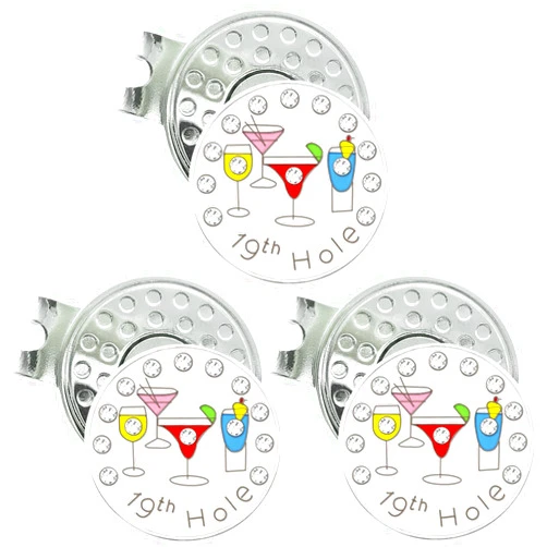 ONEDIGI Golf Ball Markers with Hat Clips Value Sets for Men Women Golfer, Removable Attaches Easily to Golf Cap Premium Gifts.Colorful Golf Ball Markers with Silver Color Golf Hat Clips.