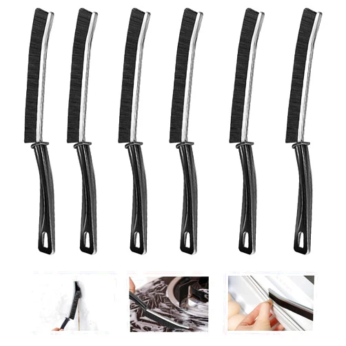 LIVSMON 6 Pcs Hard Bristle Crevice Cleaning Brush, Multifunctional Gap Cleaning Brush Tool for Small Spaces Cleaning, Scrub Brush Suitable for Kitchen, Bathroom Faucets, Windows, Toilet, Tiles