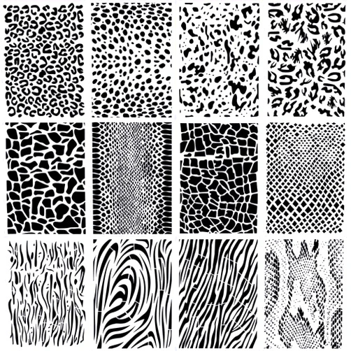 Zonon 12 Pieces Leopard Stencils Animal Cheetah Stencils Reusable Snakeskin Painting Template for Bleaching Shirts Baking DIY Crafts Wall(5.9 x 8.3 Inch)