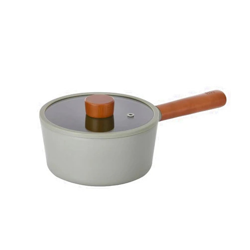 Neoflam FIKA 1.7QT 18cm Mid Night IH Saucepan with Glass Lid, Full Induction Heating