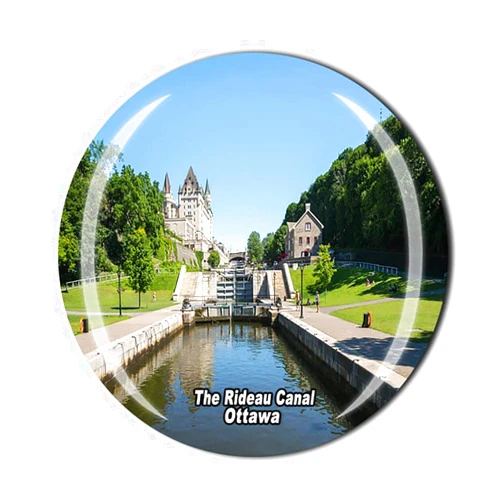 Timefly The Rideau Canal Ottawa Canada Fridge Magnet Crystal Tourist Souvenir Gift Collection Refrigerator Magnetic Sticker