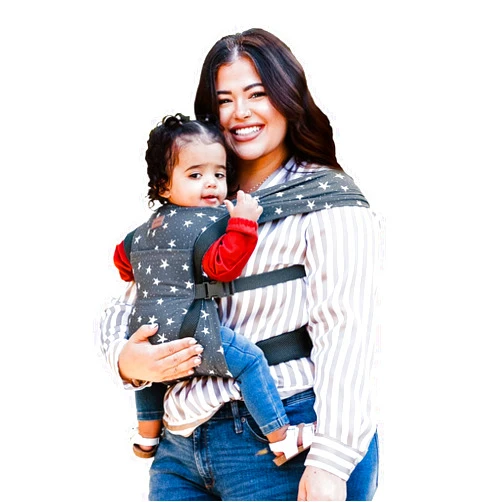 JJ Cole Luma Packable Carrier – 4 -Position Baby Carrier - Compact Travel Bag
