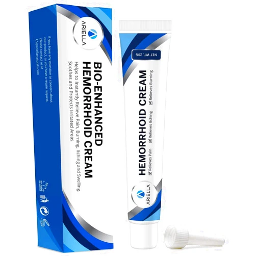 Ariella Hemorrhoid Treatment - All Natural Fast Relief Hemorrhoid Cream Healing Formula for Burning Itching Pain Bleeding and Swelling