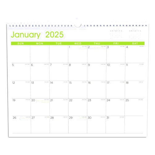 CATZORG Calendar 2025: Large Monthly Wall Calendar for Planning & Organizing, 12 Months Hanging Calendar from January 2025 to December 2025, Size 14.5” x 11.5”