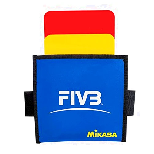 Mikasa VK Volleyball Referee Cards, Red/Yellow, Size 4