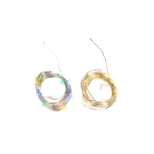 Gritech Twinkle Fairy String Lights Strands with 20 LEDs,Timer, Battery Operated for Easter, Garden, Home, Wedding, Party, Christmas Decoration(Set of 2)(Warm White & Multi Color)