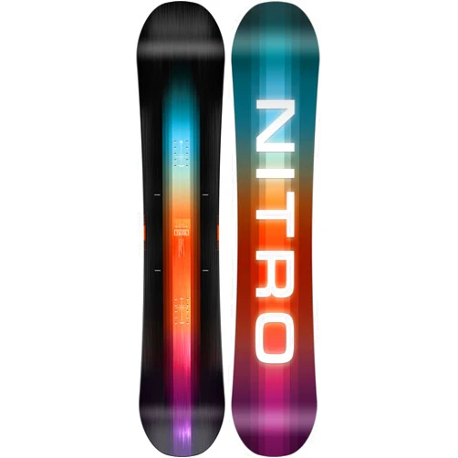 Nitro Snowboards Boys' Future Team BRD '25, Freestyle Board, Twin, Cam-Out Camber, All-Terrain, Mid-Wide