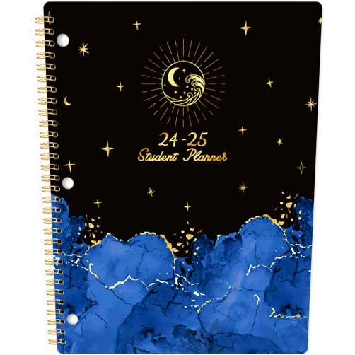 MaaIbok Student Planner 2024-2025 - School Planner 2024-2025 from Jul 2024 - Jun 2025, 9’’ × 11’’, Academic Planner, Weekly Lesson Planner with 12 Monthly Tabs, Twin-Wire Binding, Stickers, Perfect Organizer