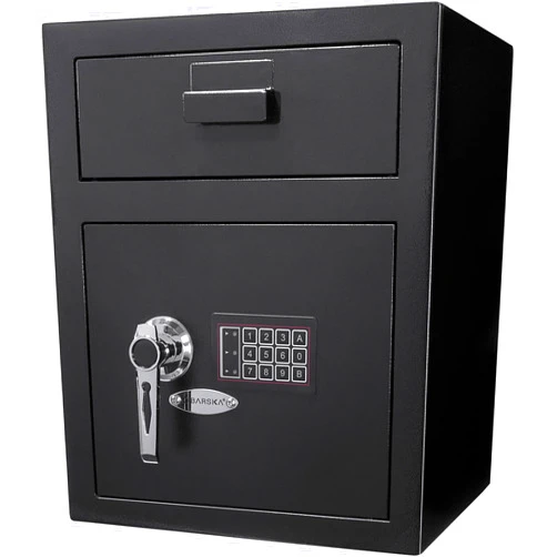 Barska AX11930 Large 1.10 Cubic Ft Digital Multi-User Keypad Security Business Depository Drop Safe with Front Load Drop Box for Money, Cash, and Mail, 100 Count