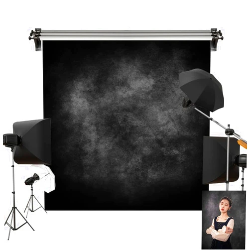 Kate 10x10ft/3x3m Dark Backdrop Black Abtract Texture Portrait Photo Backgrounds Photography Studio Props