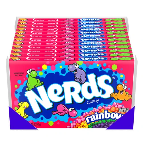 Nerds Candy, Rainbow, 5 Ounce Movie Theater Candy Boxes (Pack of 12)