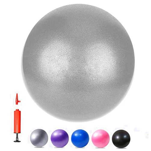 MOMPLUS 9 Inch Exercise Pilates Mini Yoga Balls Barre Small Bender for Home Stability Squishy Training Physical Therapy Improves Balance with Pump