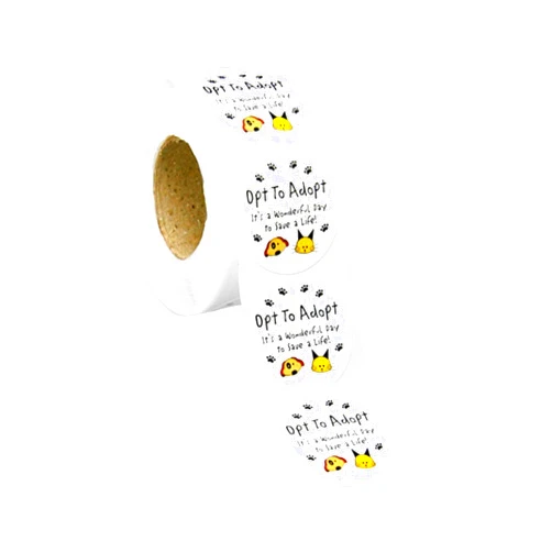 Fundraising For A Cause 250 Black Paw Print Opt to Adopt Stickers - Animal Rights, Abuse Prevention, Themed Events & More!