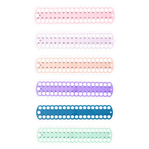 Khakho 6 pcs Embroidery Floss Organizer,6 Color Plastic Floss Bobbin, Cross Stitch Thread Holder Storage Tool,Floss Organizer Embroidery Shelf (Multicolor)