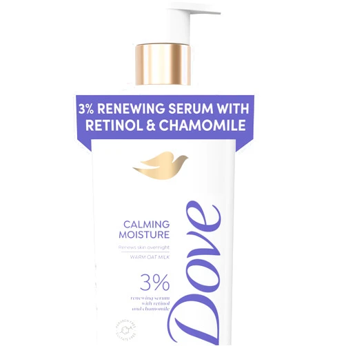 Dove Calming Moisture Body Wash 3% renewing serum with retinol & chamomile 18.5 Fl Oz