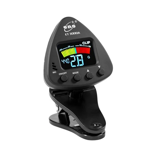 ENO MUSIC Stable Quality Big LCD Display Easy to Read Auto Clip-on Acoustic Electric Guitar Tuner Bass Tuner with Ukulele Violin Chromatice Tunning Mode