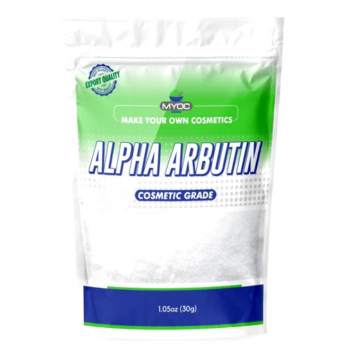 MYOC Alpha arbutin Powder-30gm 100% Pure Cosmetic Grade Raw Material with no adulterants for DIY and Skincare Industrial use- Skin Serums & Toners/Manage Dark Spots, Promotes Clean & Clear Skin