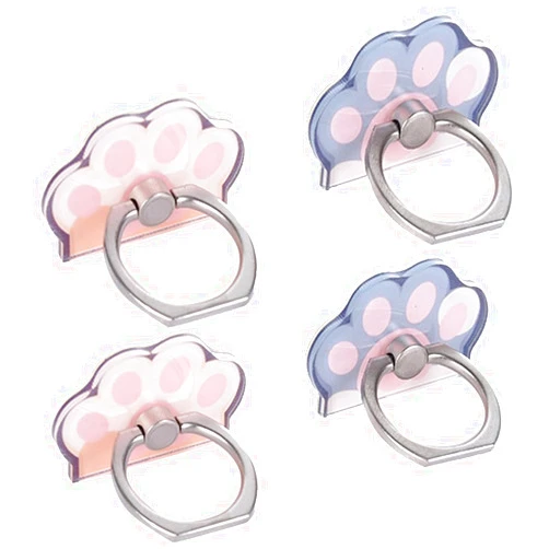 JCSMARTEC 4Pack Cute Phone Ring Holder, JCSMARTEC Cats Paw Animal Footprint 360 Rotation Universal Finger Ring Stand Kickstand Grip Mount for Cellphones and Tablets (Cat Paw)