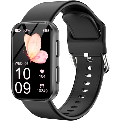 MorePro Health Fitness Tracker with Blood oxy-gen Monitor and 24/7 Heart Rate and Blood Pressure, Sleep Monitor, 120+ Sport Modes Waterproof Fitness Watch for Women Men Android iOS, Black