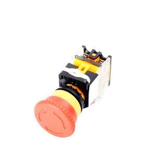 LENVOD LA38 2-Position 1NO/1NC with LED Emergency Stop knob 22mm Push Button Switch Series knob Switch (Color : Beige, Size : Self Locking)