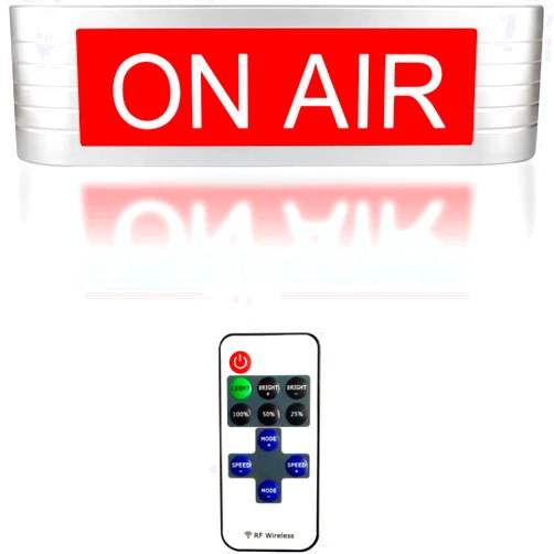 SIPTPNLEI ON AIR Light UP Sign Recording Warning Sign for Studio| Radio Station|Office or home Decor |Door|Youtube|Bar Pub,Different Lighting Modes Wireless Using With Remote Control (On Air)