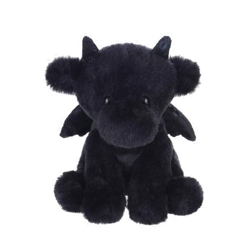 Apricot Lamb Black Dragon Plush Stuffed Animals for Kids, Soft Cute Plush Toys for Baby Girl and Boy, Fluffy Black Dragon Black