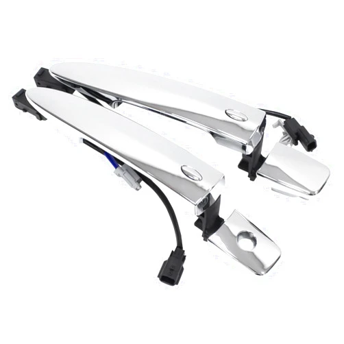 MOTOKU Pair Chrome Exterior Door Handles for Nissan Sentra Murano Maxima Leaf 2009-2018 Front Left Driver and Right Passenger Side with Sensor and Smart Keyless Entry System