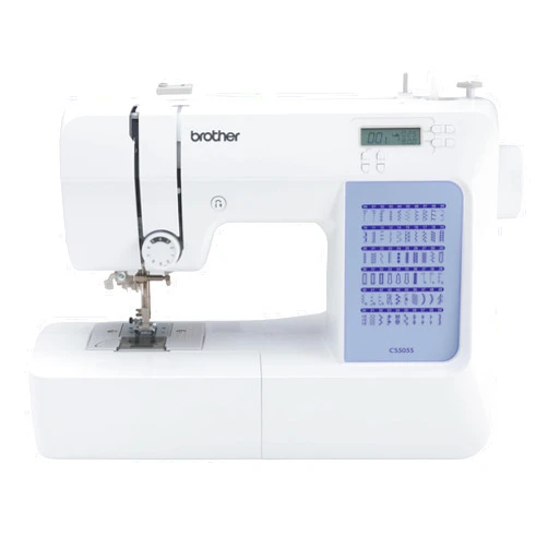 Brother CS5055 Computerized Sewing Machine, 60 Built-in Stitches, LCD Display, 7 Included Feet, White
