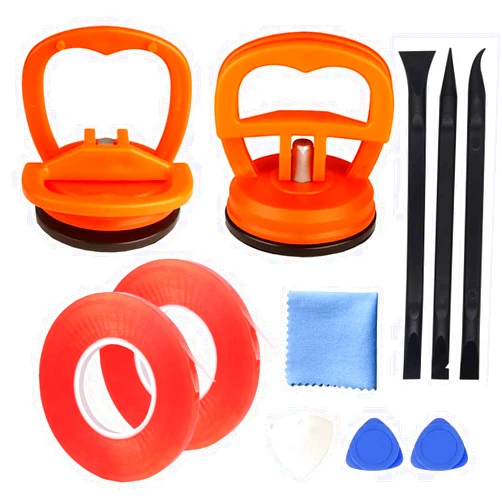 YCD Screen Repair Tool Set of 11, Heavy-Duty Suction Cup, pry Tool, Mobile Phone Repair Tape, Suitable for iPhone, iPad, iMac, MacBook, Tablet, Laptop, Samsung and Other LCD Screen Opening Tools