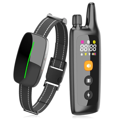 Worneeder Dog Training Shock Collar 4000FT Dog Bark Collar with Remote IP67 Waterproof 4 Training Modes Beep Vibration Shock Light Mode Magnetic Charger Electric Dogs Collar 8-25 inches Single Shock Dull Black